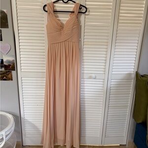 Lulu's Blush Pink Chiffon Maxi Dress